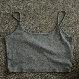 Grey forever 21 crop top size Medium